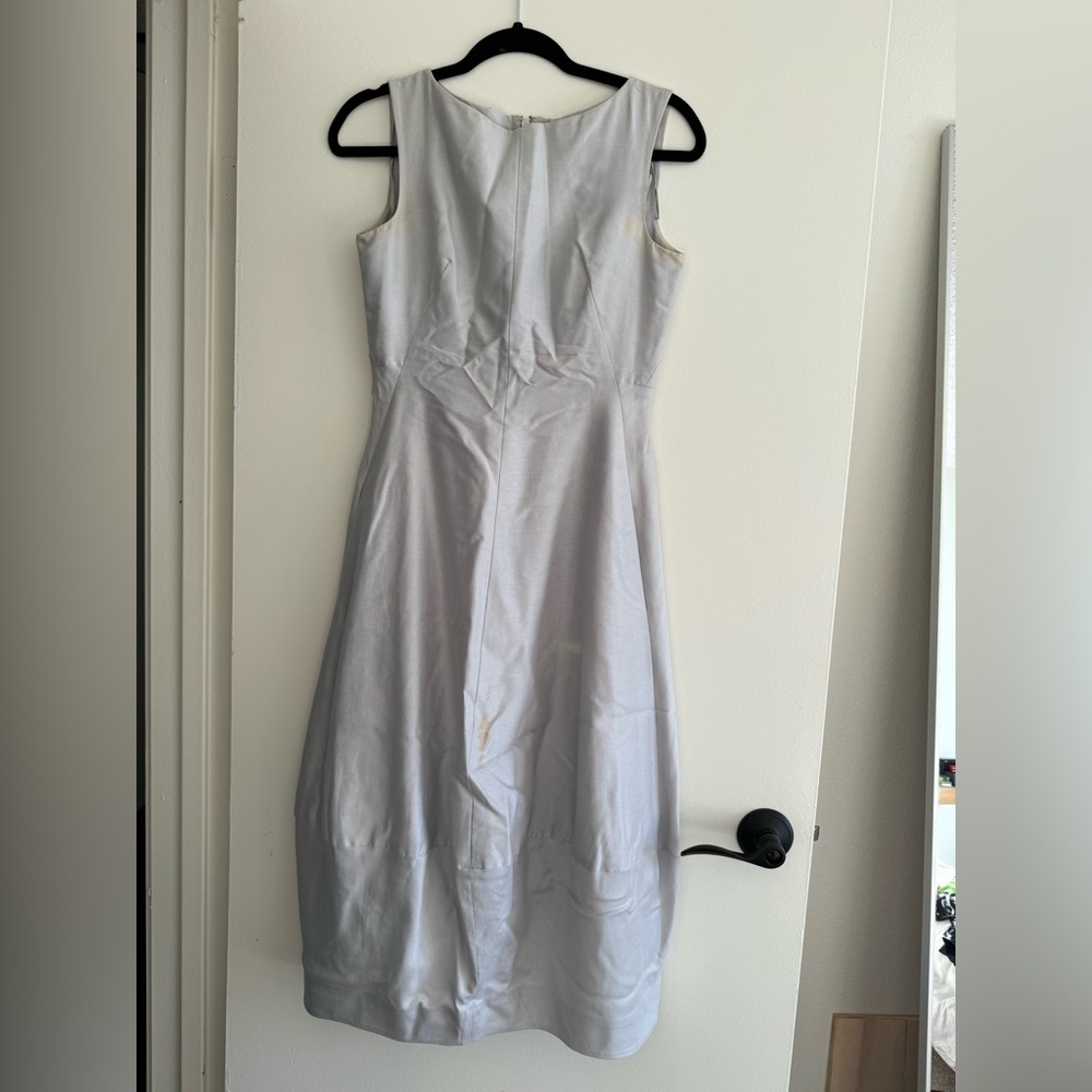 COS Gray Sheath Midi Dress Halter Neckline Sleeveless